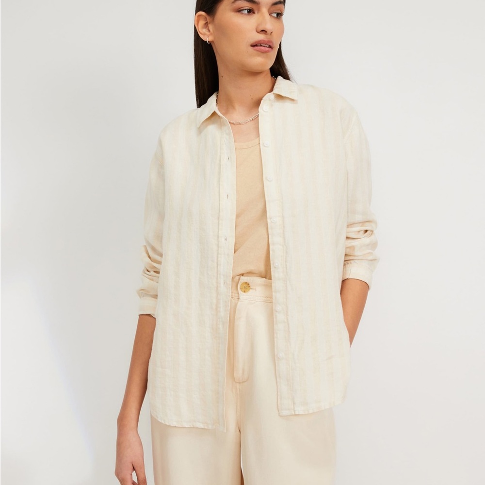 Everlane The Linen Relaxed Shirt - Size 0, BRAND NEW